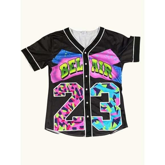 CCC Fresh Prince Bel Air 23 Jersey 5XL Black Colorful Print by Dyprint Fashion - Picture 5 of 7